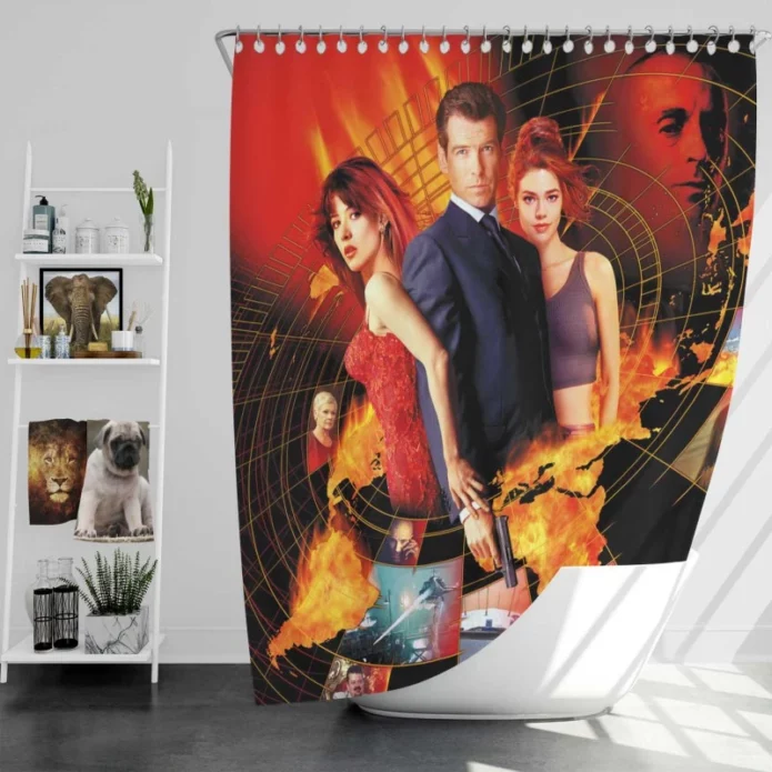 The World Is Not Enough Movie Sophie Marceau Bath Shower Curtain