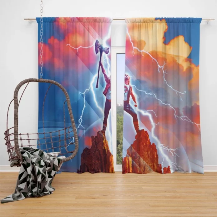 Thor Love and Thunder Movie Marvel Window Curtain