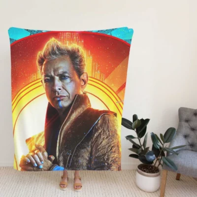Thor Ragnarok Movie Jeff Goldblum Grandmaster Comic Fleece Blanket