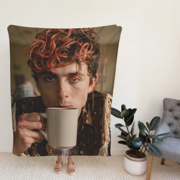 Timothee Chalamet in Bones and All Movie Fleece Blanket