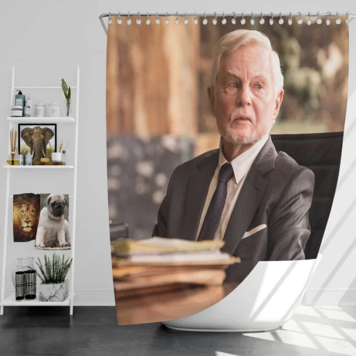 Tomb Raider Movie Derek Jacobi Bath Shower Curtain