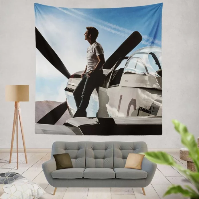 Top Gun Maverick Action Movie Tom Cruise Wall Hanging Tapestry