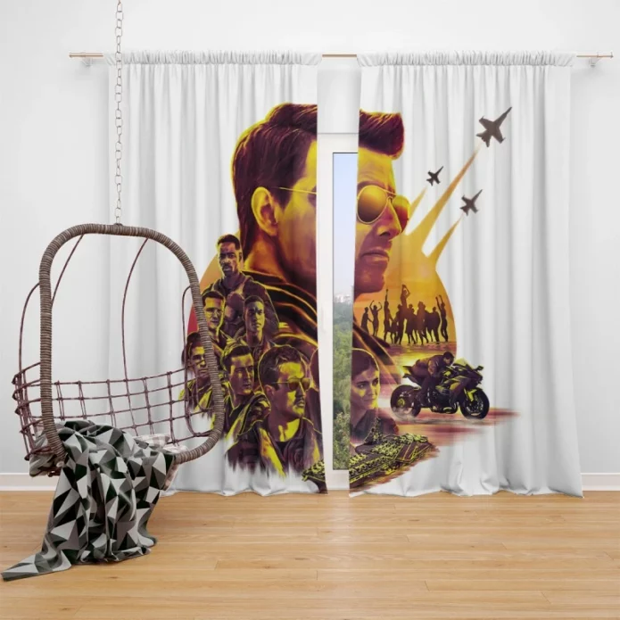 Top Gun Maverick Movie Window Curtain