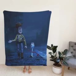 Toy Story 4 Movie Forky Woody Fleece Blanket