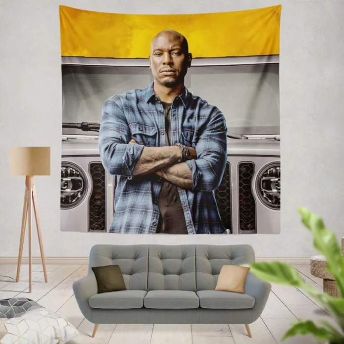 Tyrese Gibson Roman Pearce Fast & Furious 9 Movie Wall Hanging Tapestry