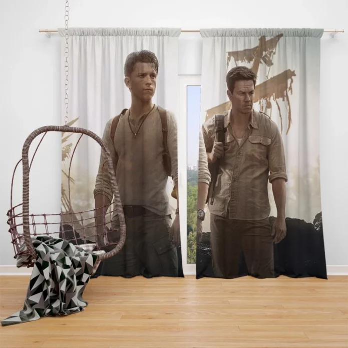 Uncharted Movie Tom Holland Nathan Drake Window Curtain