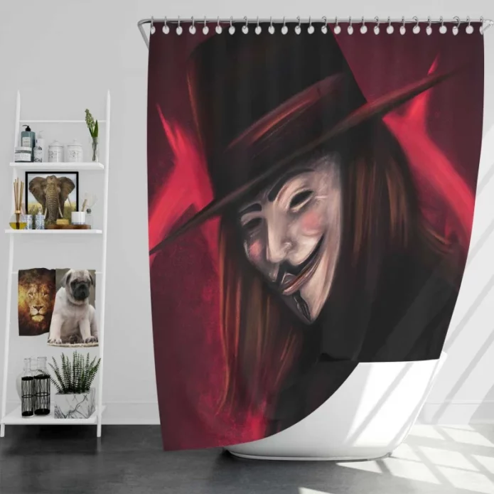 V For Vendetta Movie Bath Shower Curtain
