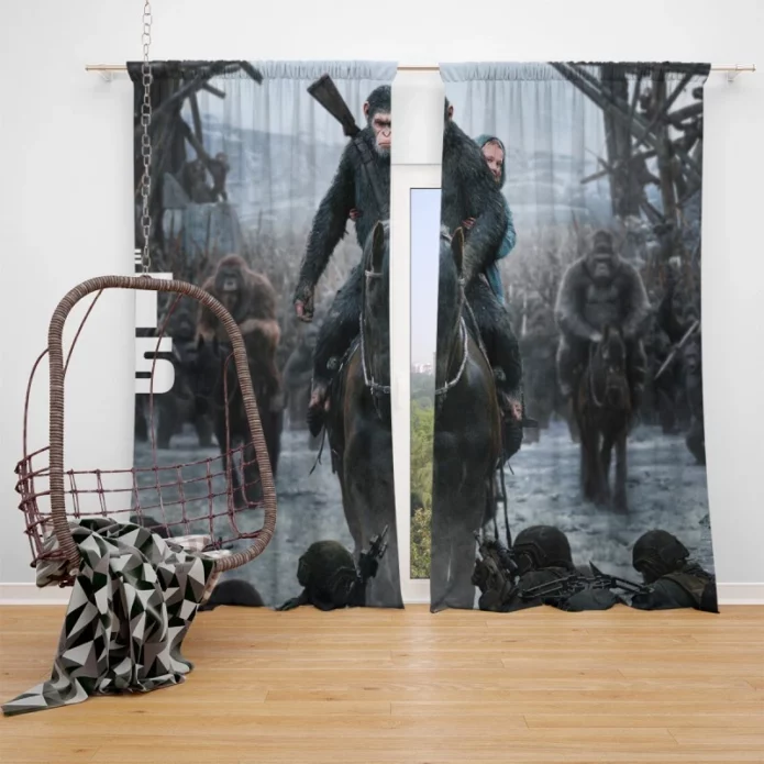 War For The Planet Of The Apes Movie Window Curtain