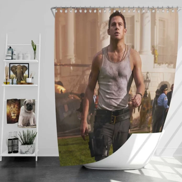 White House Down Movie Channing Tatum Bath Shower Curtain