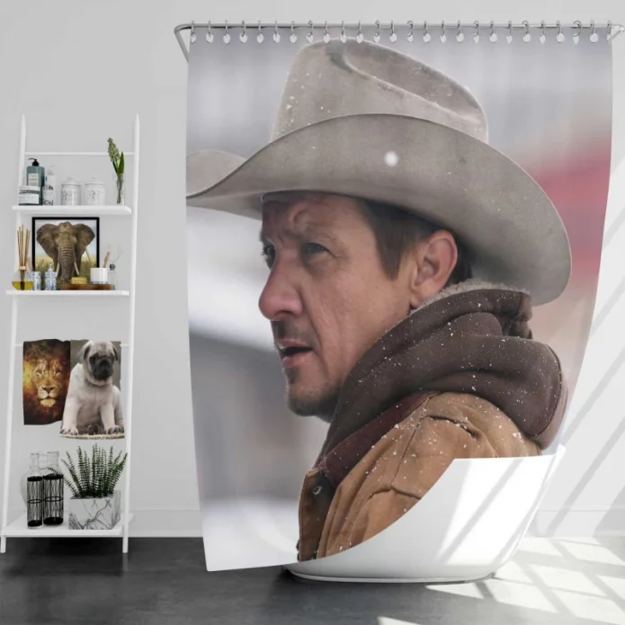 Wind River Movie Jeremy Renner Bath Shower Curtain