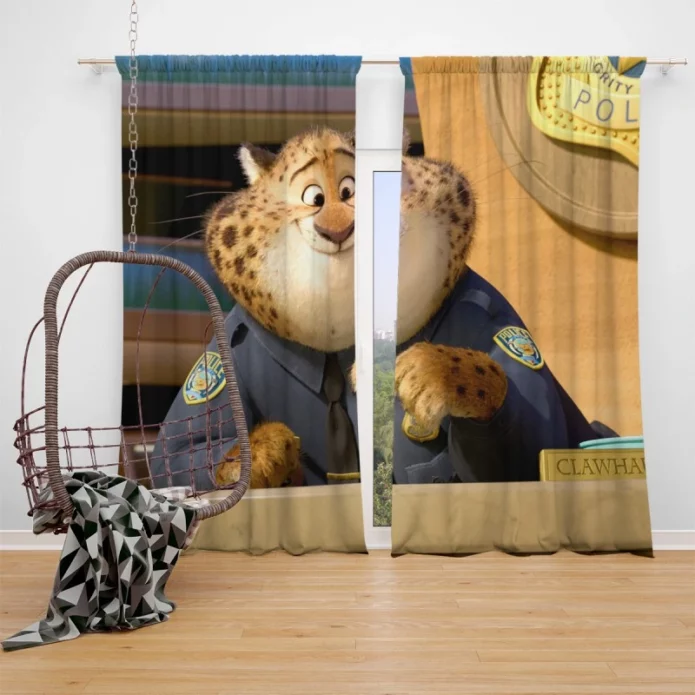 Zootopia Movie Benjamin Window Curtain