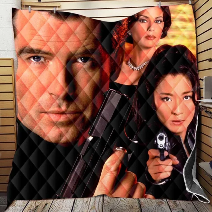 007 Tomorrow Never Dies James Bond Movie Quilt Blanket