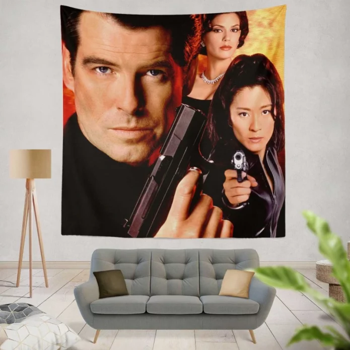 007 Tomorrow Never Dies James Bond Movie Wall Hanging Tapestry
