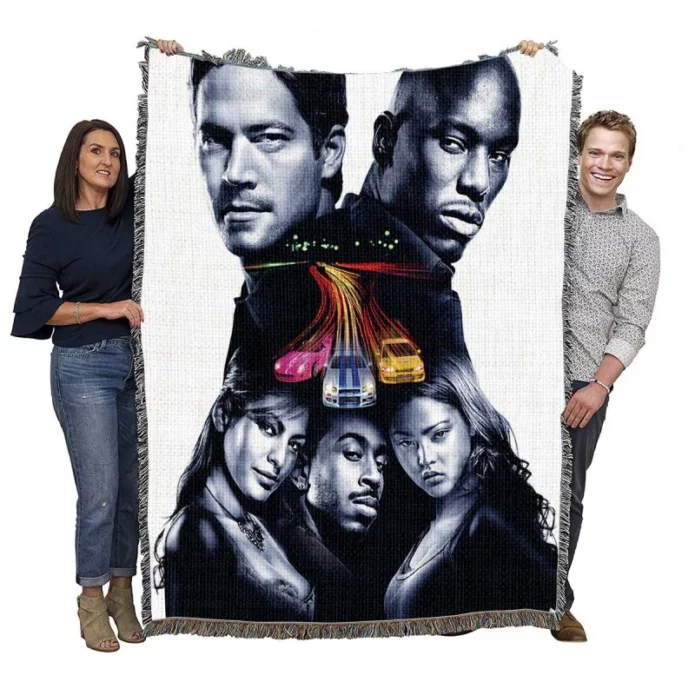 2 Fast 2 Furious Paul Walker Movie Woven Blanket
