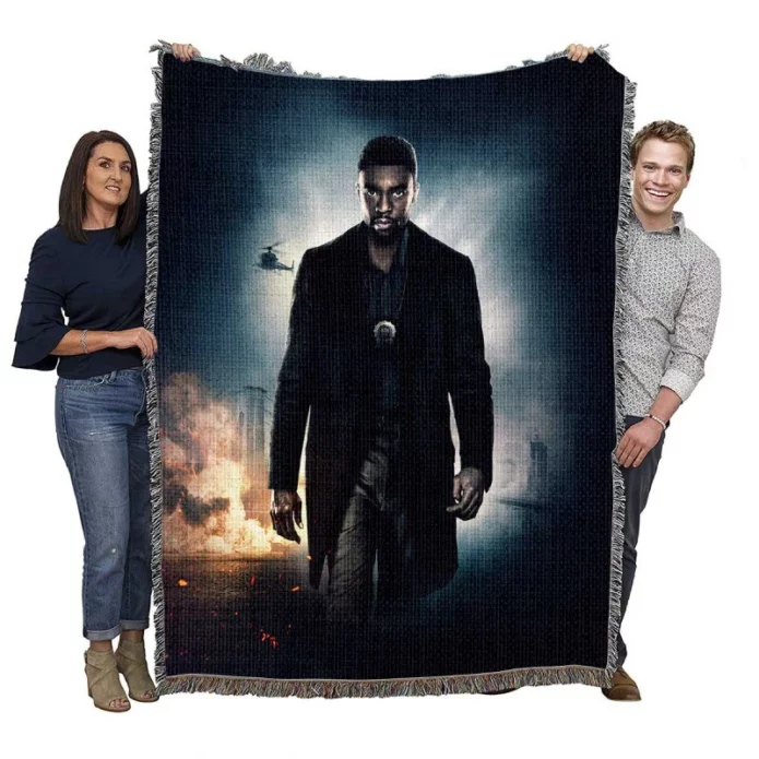 21 Bridges Movie Chadwick Boseman Woven Blanket