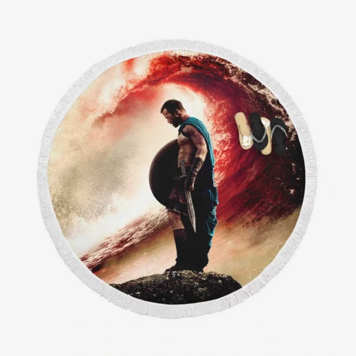 300 Rise of an Empire Movie Round Beach Towel