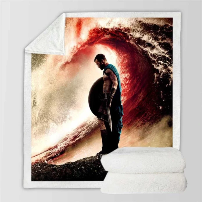 300 Rise of an Empire Movie Sherpa Fleece Blanket