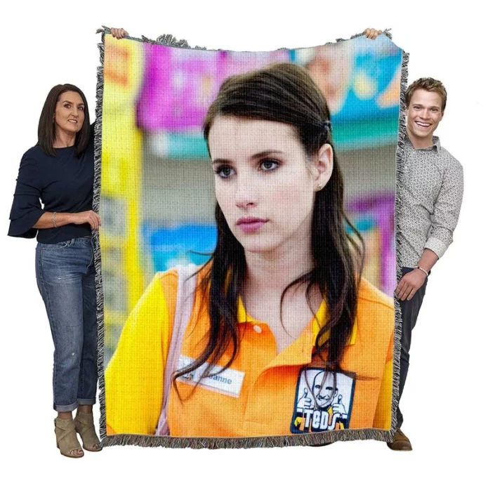 4321 Movie Emma Roberts Woven Blanket