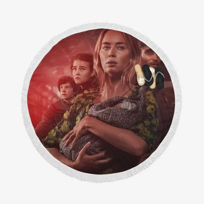 A Quiet Place Part II Film Round Beach Towel