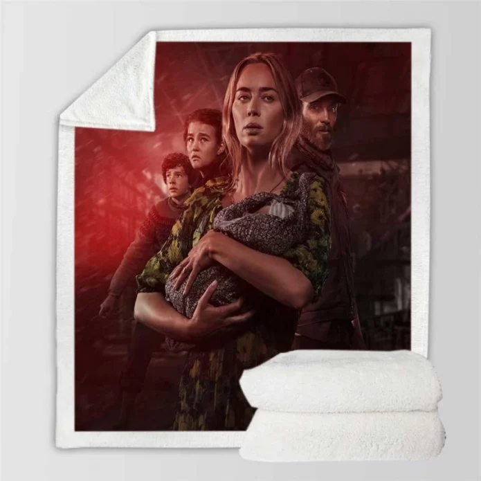 A Quiet Place Part II Movie Poster Sherpa Fleece Blanket