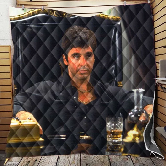 Al Pacino as Scarface Movie Quilt Blanket