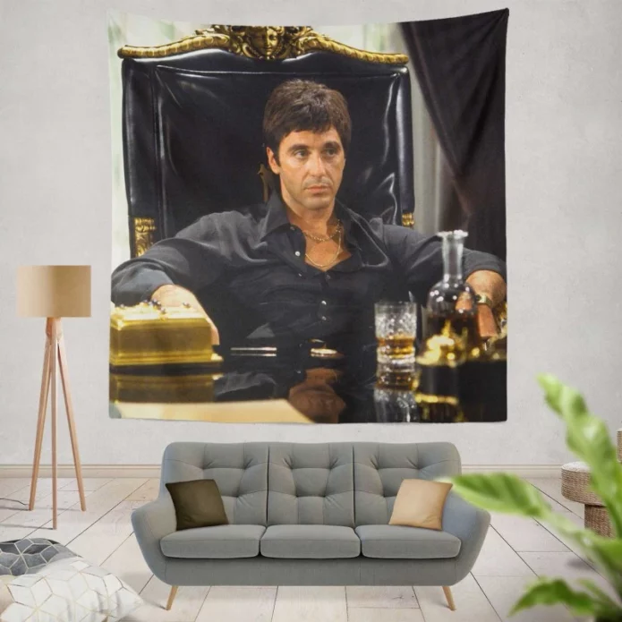 Al Pacino as Scarface Movie Wall Hanging Tapestry