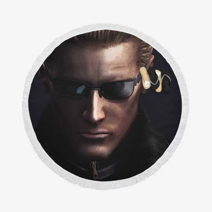 Albert Wesker in Resident Evil Movie Round Beach Towel