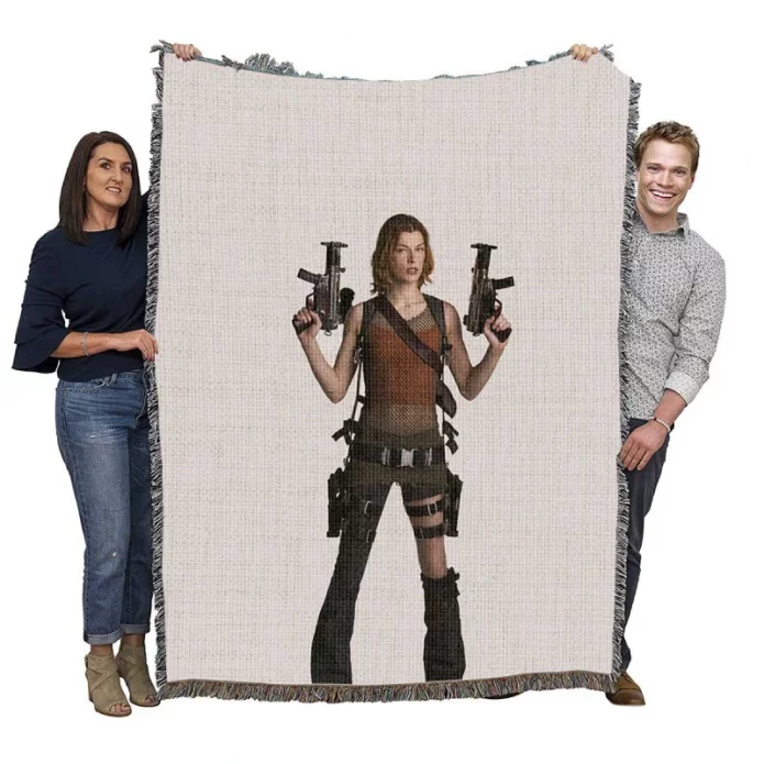 Alice in Resident Evil Apocalypse Movie Woven Blanket