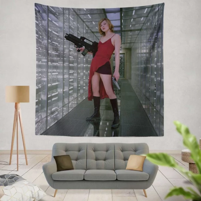 Alice in Resident Evil Movie Wall Hanging Tapestry