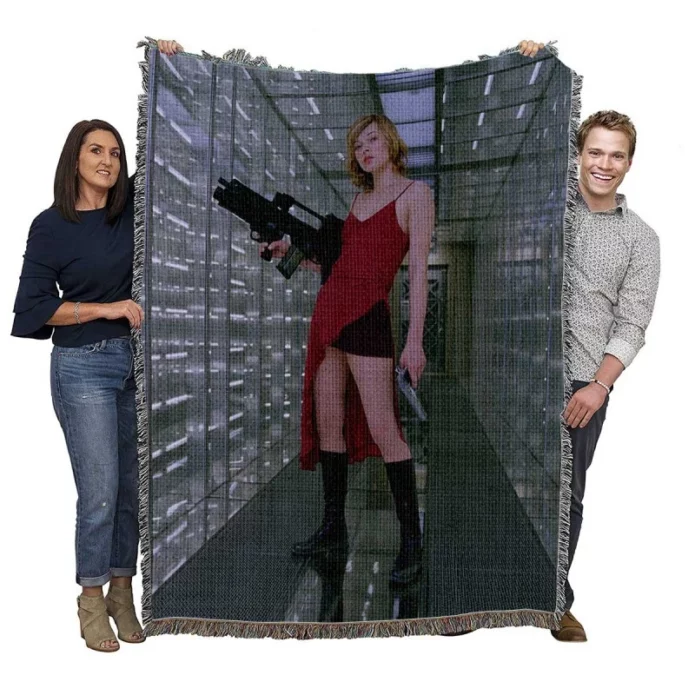 Alice in Resident Evil Movie Woven Blanket