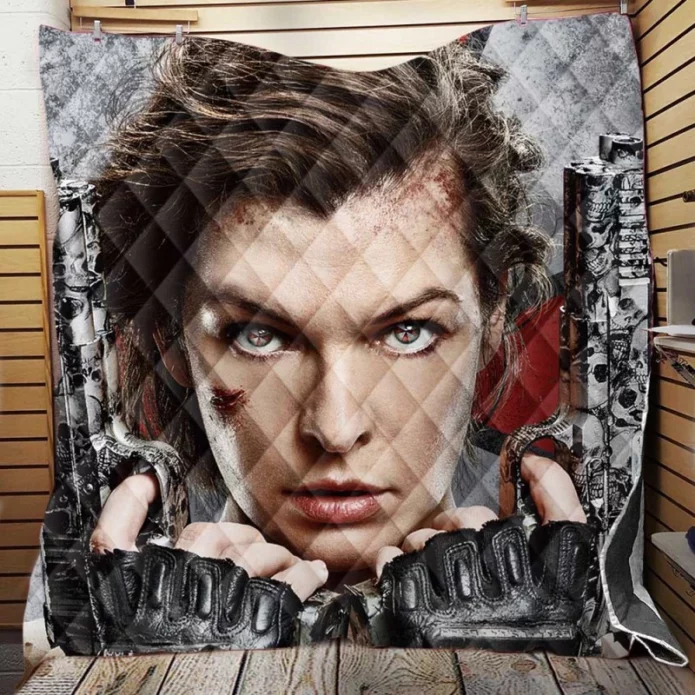 Alice in Resident Evil The Final Chapter Movie Quilt Blanket