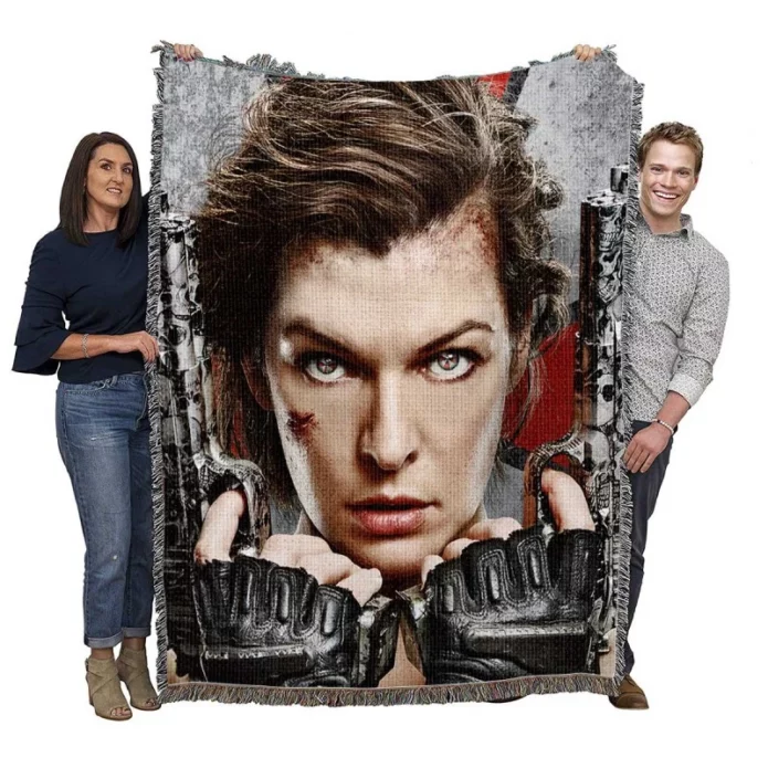 Alice in Resident Evil The Final Chapter Movie Woven Blanket