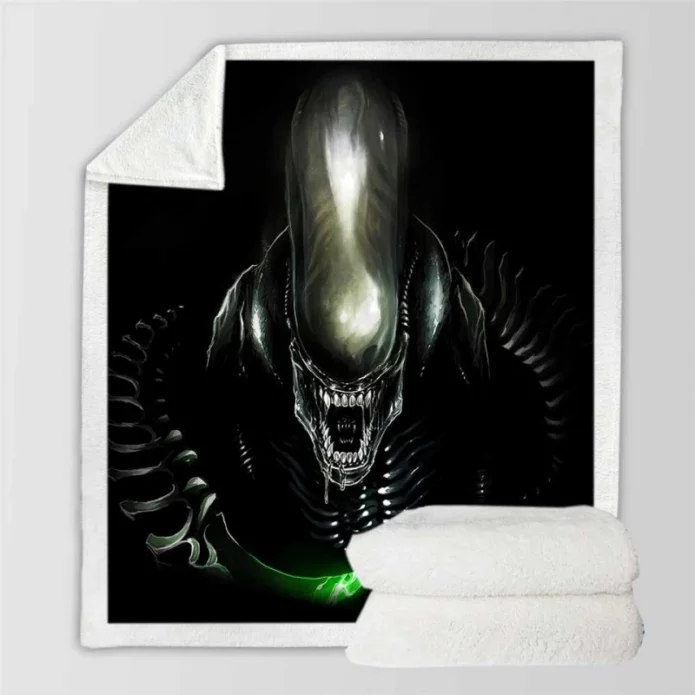 Alien Movie Xenomorph Sherpa Fleece Blanket