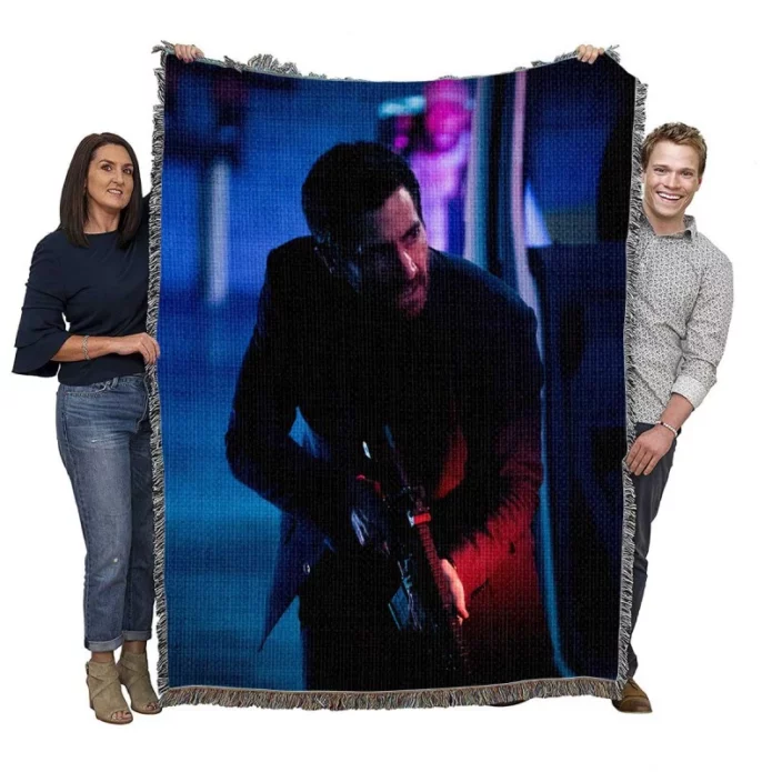 Ambulance Movie Jake Gyllenhaal Woven Blanket