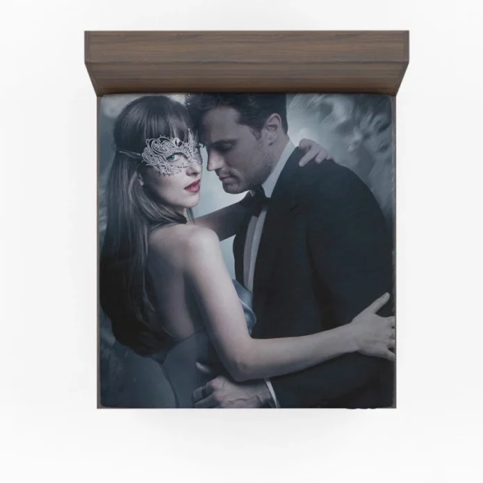 Anastasia and Christian Grey in Fifty Shades Darker Movie Fitted Sheet