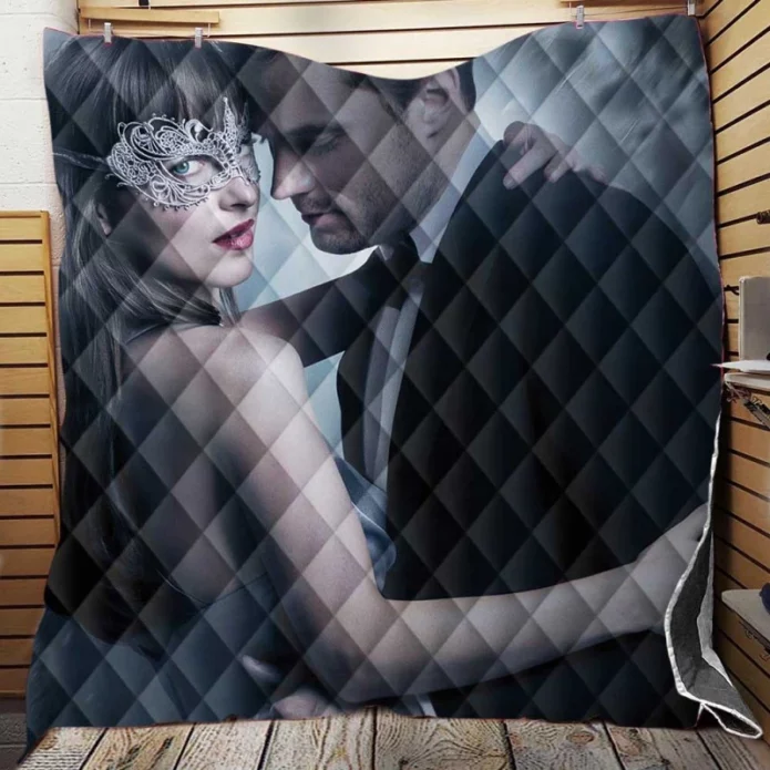 Anastasia and Christian Grey in Fifty Shades Darker Movie Quilt Blanket