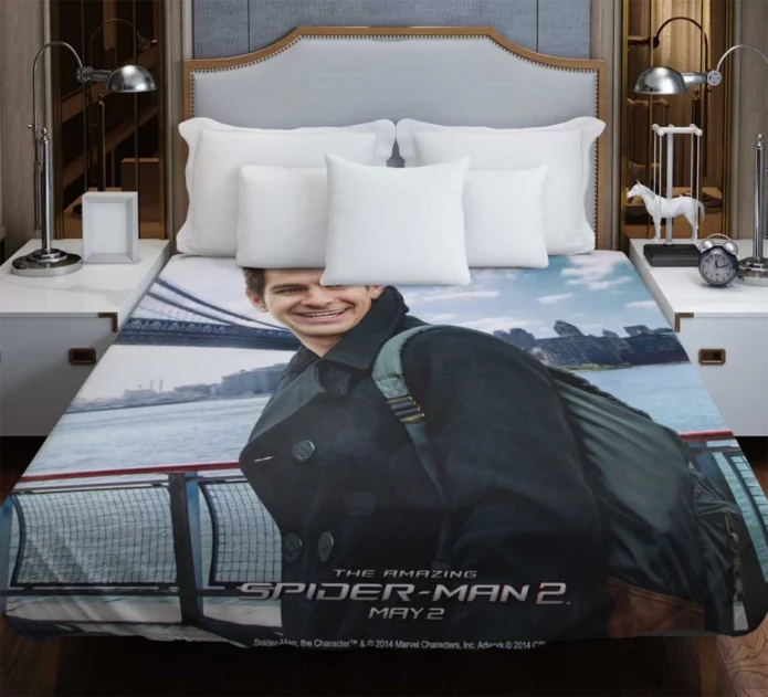 Andrew Garfield in The Amazing Spider-Man 2 Movie Duvet Cover