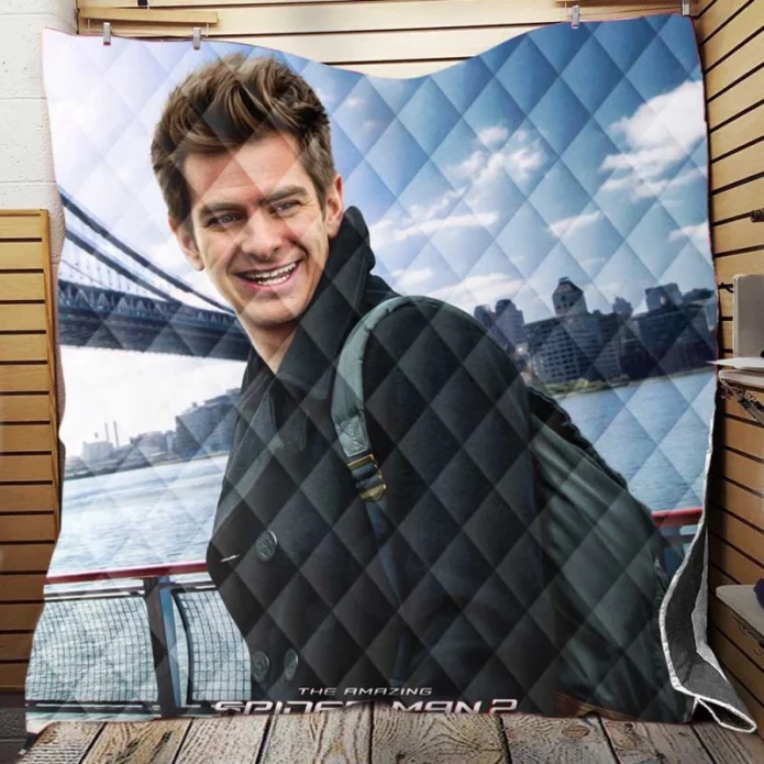 Andrew Garfield in The Amazing Spider-Man 2 Movie Quilt Blanket