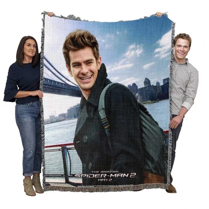 Andrew Garfield in The Amazing Spider-Man 2 Movie Woven Blanket
