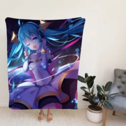 Anime Girl Hatsune Miku Fleece Blanket