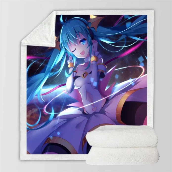 Anime Girl Hatsune Miku Sherpa Fleece Blanket