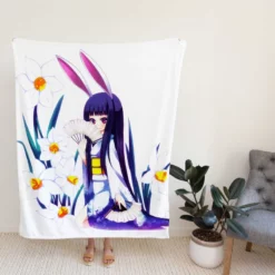 Anime Girl Violet Fleece Blanket