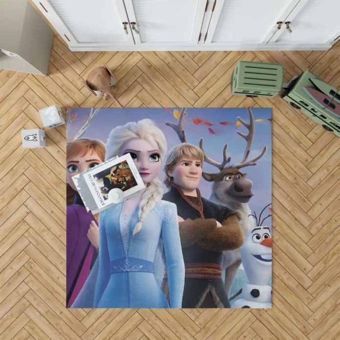 Anna Elsa Kristoff in Frozen 2 Disney Movie Rug