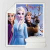 Anna Elsa Kristoff in Frozen 2 Disney Movie Sherpa Fleece Blanket