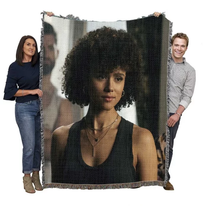 Army of Thieves Movie Nathalie Emmanuel Woven Blanket