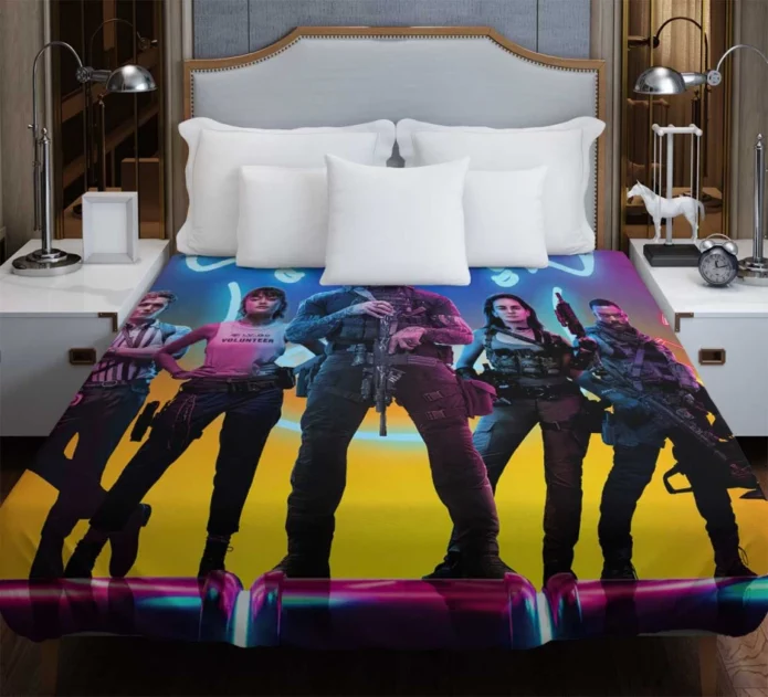 Army of the Dead Movie Dave Bautista Huma Qureshi Ella Purnell Duvet Cover
