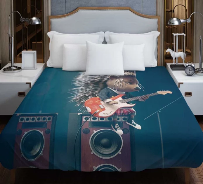 Ash from Sing Movie Playing the Guitar Duvet Cover