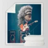 Ash from Sing Movie Playing the Guitar Sherpa Fleece Blanket