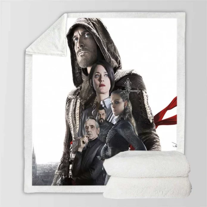 Assassins Creed Movie Michael Fassbender Sherpa Fleece Blanket