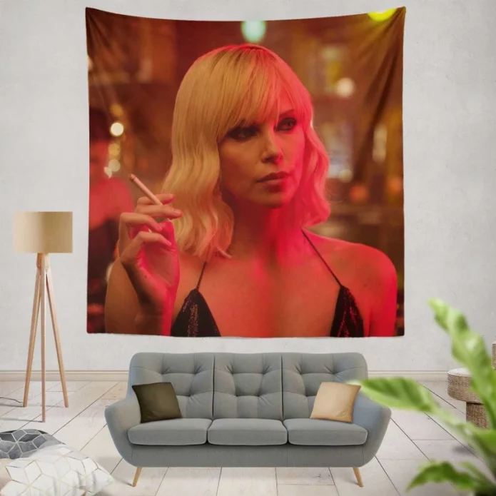 Atomic Blonde Movie Charlize Theron Wall Hanging Tapestry